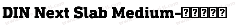 DIN Next Slab Medium字体转换